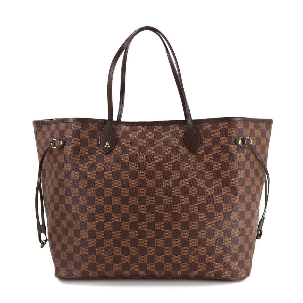 Louis Vuitton Damier Neverfull GM Tote Bag Ebene Cerise Gold Hardware